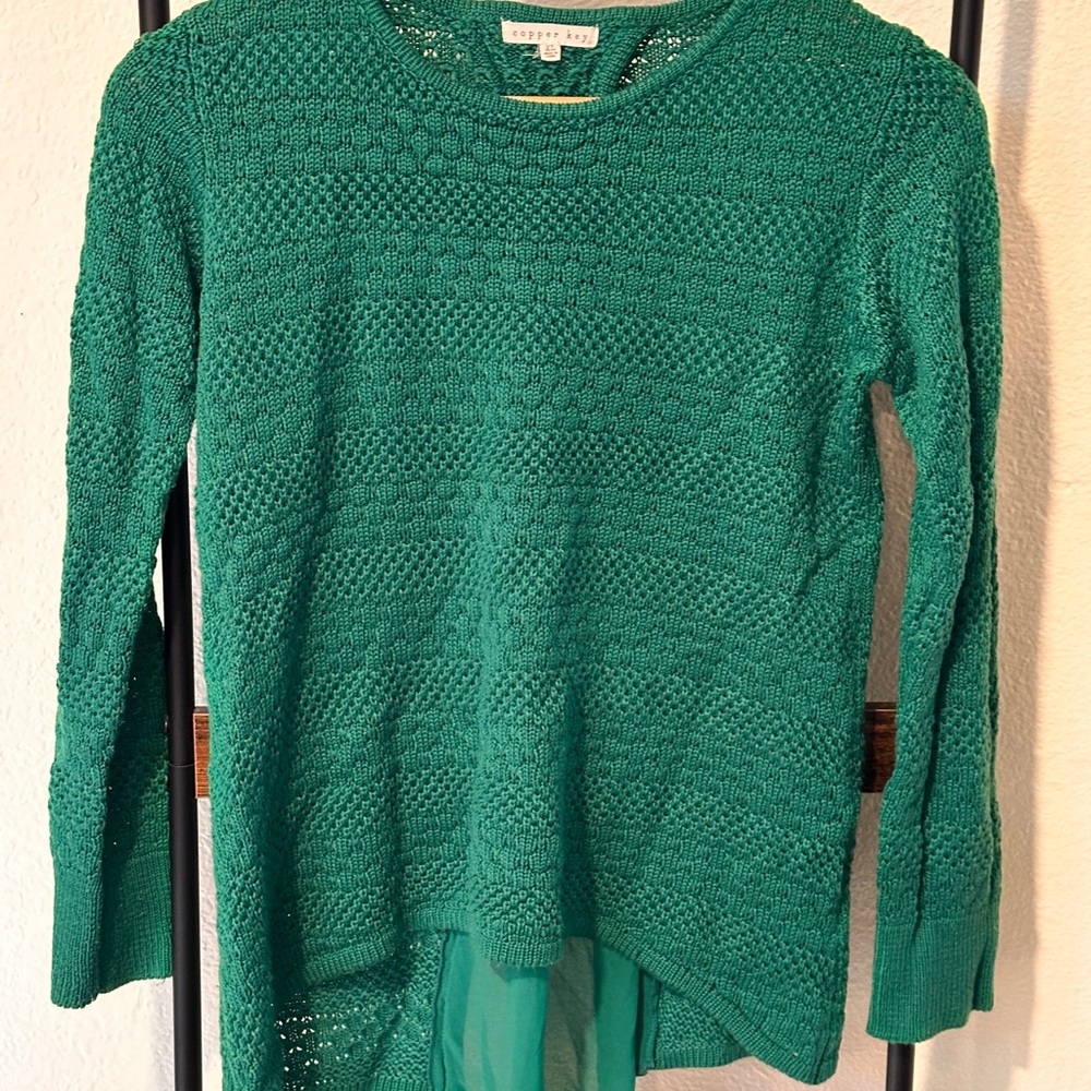 Copper Key Emerald Knit Top